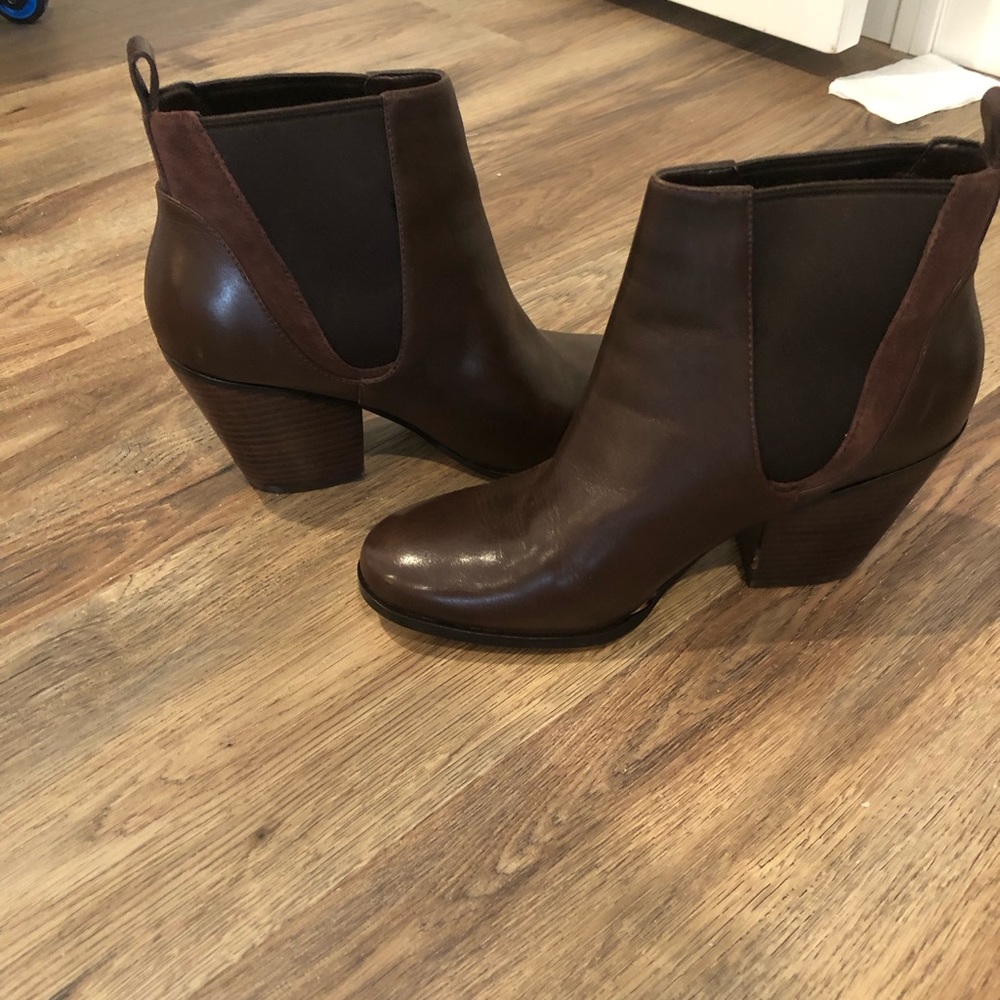 Cole Haan brown leather ankle boots